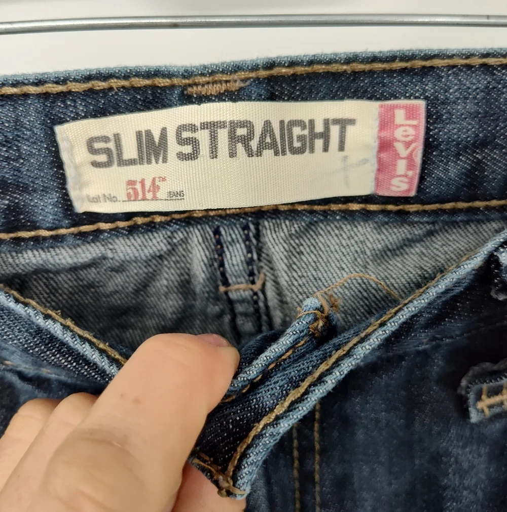 Levi's Dark Blue 514 Slim Straight Jeans 32x32 - Picture 2 of 7